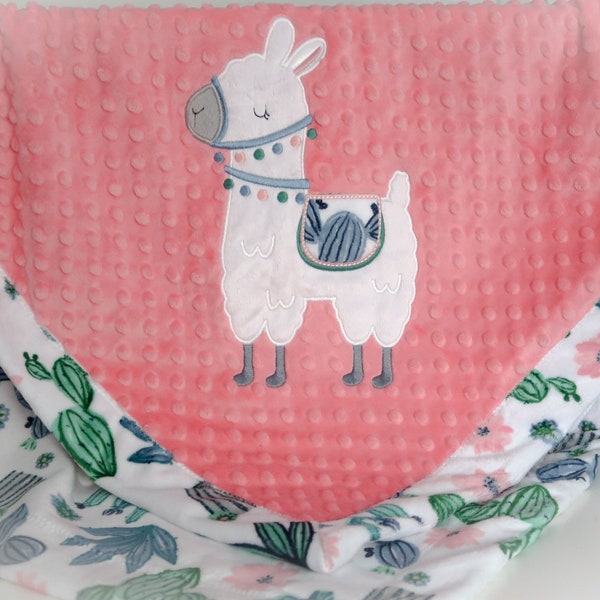Sunny Llama Cactus Quilted Blanket NCU0TL292