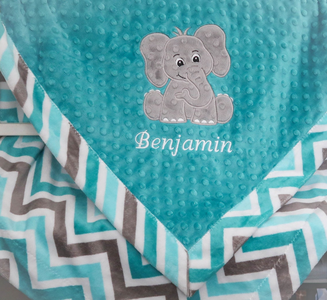 Elephant Baby Blanket Elephant Crib Blanket Personalized Etsy