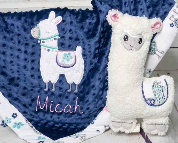 llama minky blanket