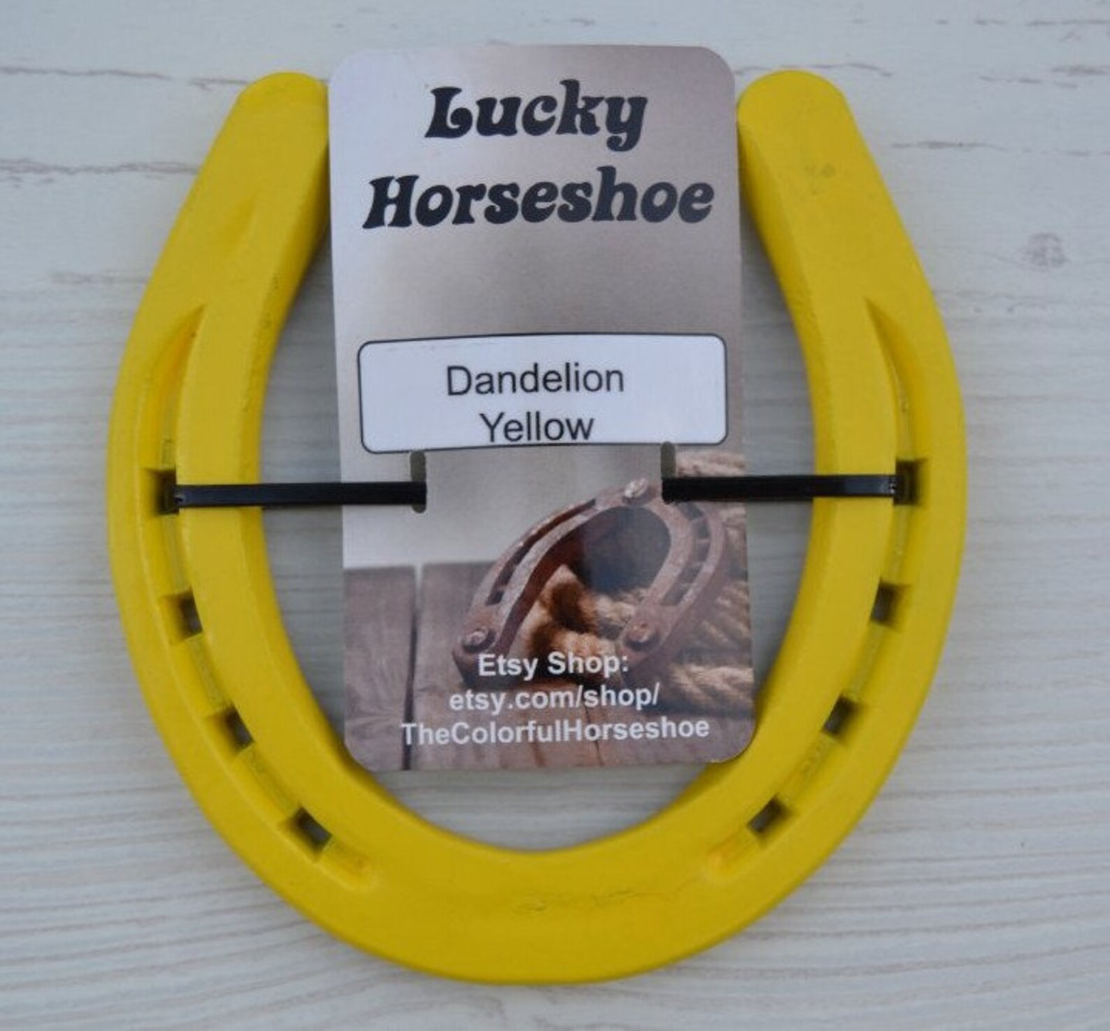 Powder Coated Horseshoe Painted Horseshoe Yellow Horseshoe Lucky