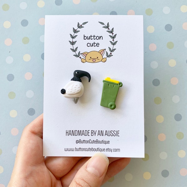 Bin Chicken/Wheelie Bin Stud Earrings