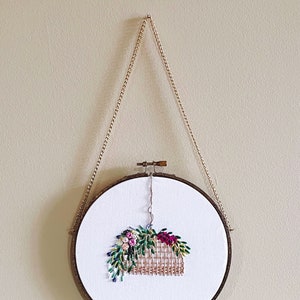 Chain hanging kit for embroidery hoop | hanging kit add on for embroidery hoop | chain kit only, EMBROIDERY NOT INCLUDED