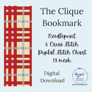 Przewodnik po ściegach igłowych The Clique Bookmark 13 oczek, przewodnik po ściegach krzyżykowych