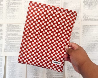 cinnamon check book sleeve | book sleeves | bookish accessories