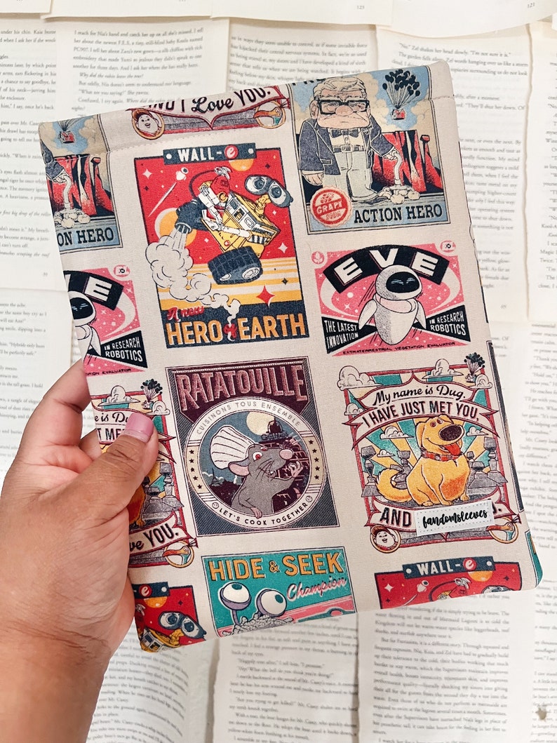 pixar posters book sleeve bookish accessories Disney book sleeves image 1
