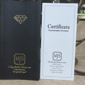 Certificate of Authenticity Paperwork for MyJewelrySource Jewelry