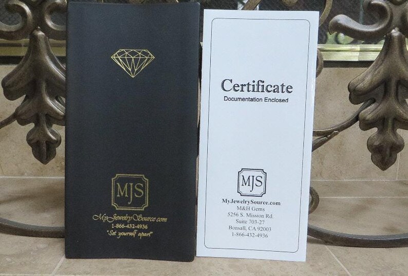Certificate of Authenticity Paperwork for MyJewelrySource Jewelry