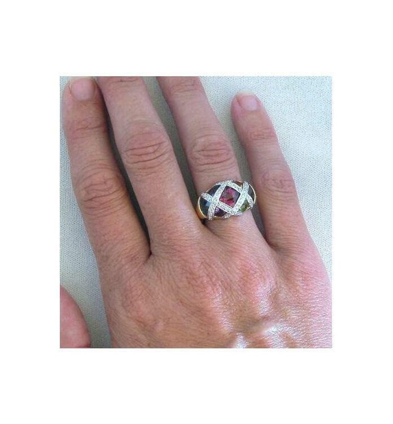 CLEARANCE MultiGem Diamond Ring 14k Yellow Gold 6 1/2. Reg 3999USD 50% off image 7