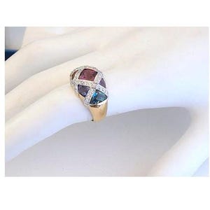 CLEARANCE MultiGem Diamond Ring 14k Yellow Gold 6 1/2. Reg 3999USD 50% off image 6