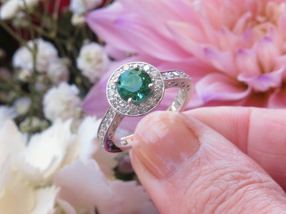 Seafoam tourmaline ring sale