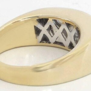 CLEARANCE Invisible Set Princess Cut Diamond Ring 14k Yellow Gold. Reg 6899USD 40% off afbeelding 4