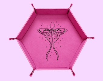 Celestial Moth Dice Tray, DND Dice Tray, Dungeons And Dragons Dice Tray, Collapsable Dice Tray