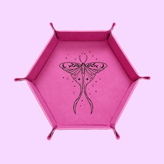 Celestial Moth Dice Tray, DND Dice Tray, Dungeons And Dragons Dice Tray, Collapsable Dice Tray