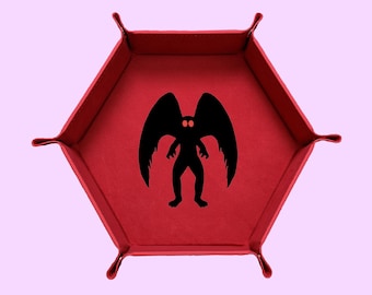 Mothman Dice Tray, Cryptid Dice Tray, DND Dice Tray, Dungeons And Dragons Dice Tray, Collapsable Dice Tray