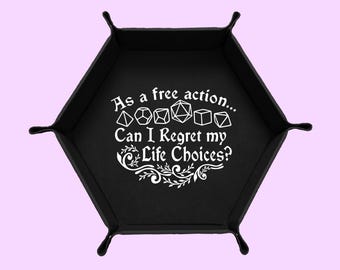 Can I Regret My Life Choices Dice Tray, DND Dice Tray, Dungeons And Dragons Dice Tray, Collapsable Dice Tray