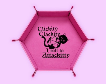 DND I Roll To Attackitty Dice Tray, DND Dice Tray, Dungeons And Dragons Dice Tray, Collapsable Dice Tray