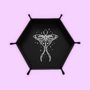 Celestial Moth Dice Tray, DND Dice Tray, Dungeons And Dragons Dice Tray, Collapsable Dice Tray