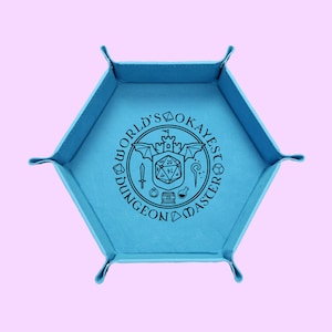 DND World's Okayest DM Dice Tray, DND Dice Tray, Dungeons And Dragons Dice Tray, Collapsable Dice Tray