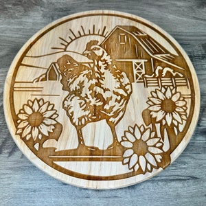 Lazy Susan, Laser engraved, Farmhouse, Home Decor, Wedding Gift, Serving Tray,Bridal Shower, Anniversary Gift, Centerpieces, Table Decor