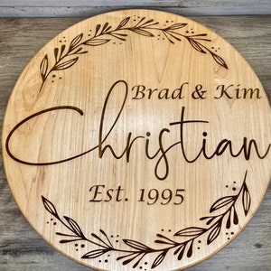 Lazy Susan, Laser engraved, Tree of life, Home Decor, Wedding Gift, Serving Tray,Bridal Shower, Anniversary Gift, Centerpieces, Table Decor