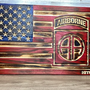 Armee, Armee, Militär, Amerikanische Flagge, 82nd Airmarine, Holz Amerikanische Flagge, Holz USA Flagge, Vaterländische Holzdekoration, Don&#39;t Tread on me,