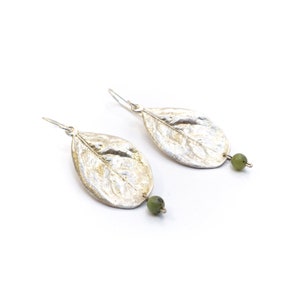 Basil leaf earrings, sterling silver earrings, handcrafted jewelry, nature-inspired earrings, botanical jewelry, special jewelry gift