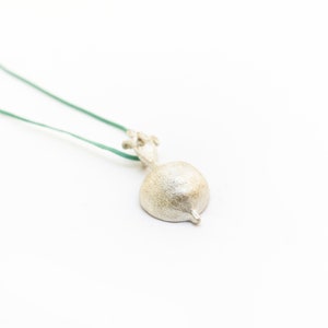 Dwarf pomegranate pendant, sterling silver pendant, handcrafted jewelry, nature-inspired pendant, botanical jewelry, special jewelry gift