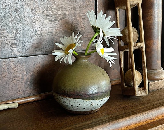 Two Toned Ceramic Bud Vase