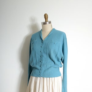 50s boucle knit cardigan / medium - large