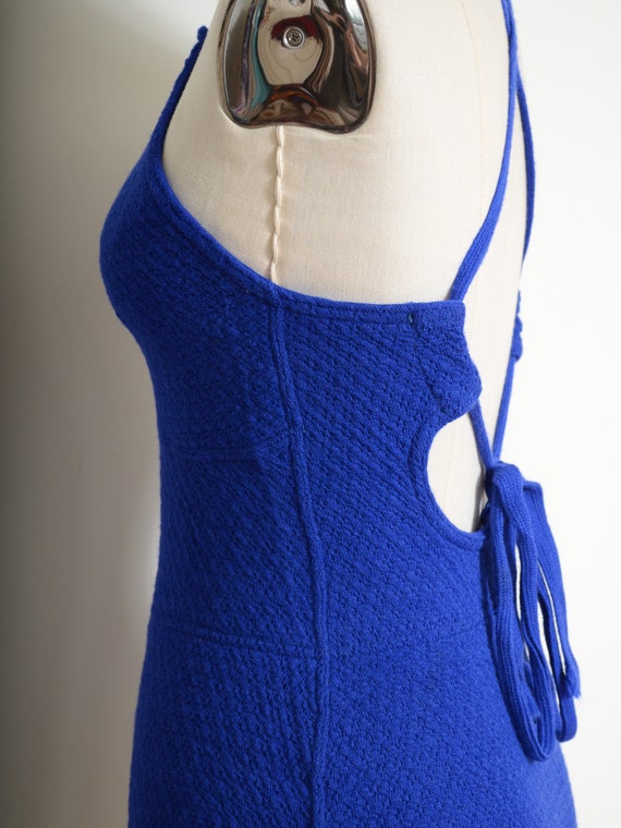 Catalina knitwear cobalt blue wool bathing suit /… - image 3