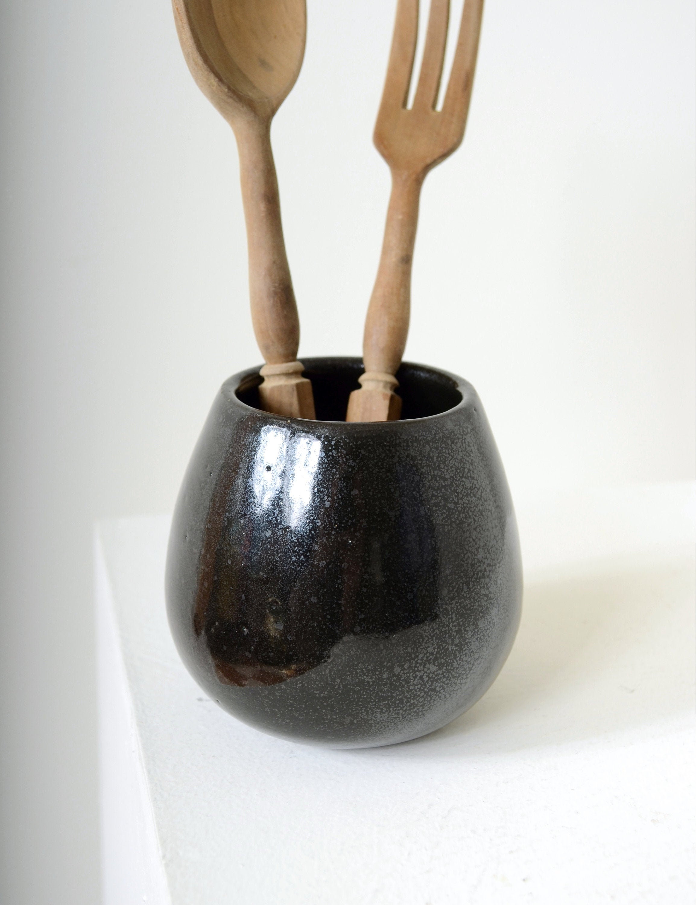 Black Ceramic Vessel