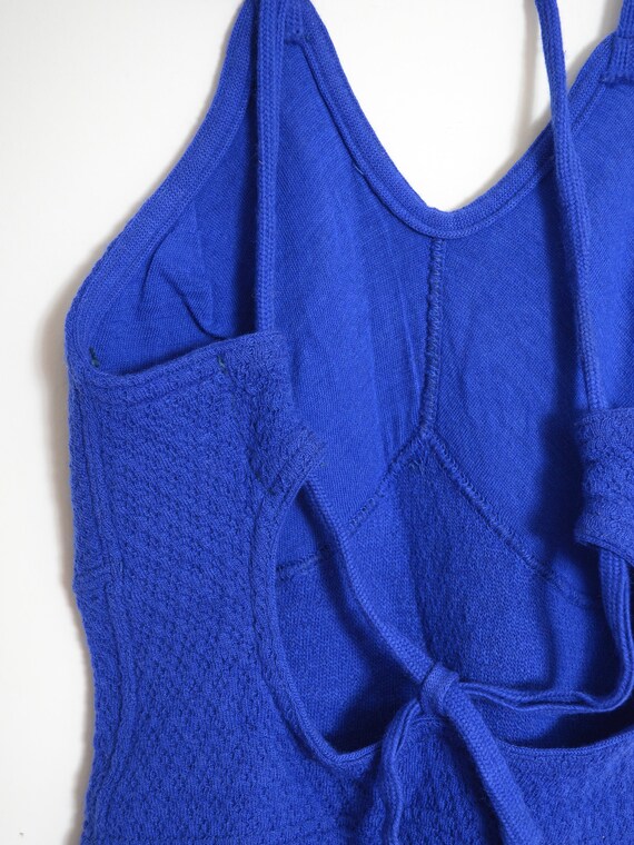 Catalina knitwear cobalt blue wool bathing suit /… - image 9