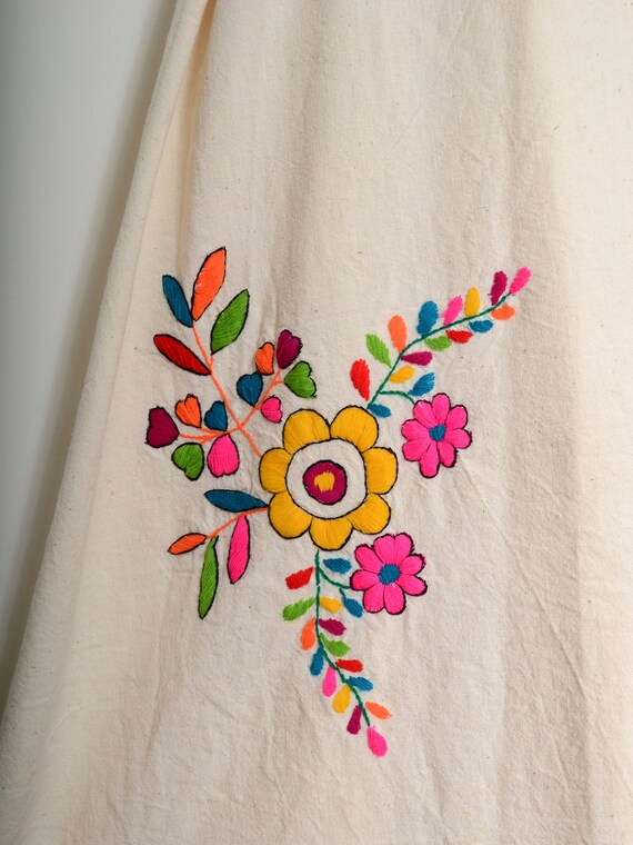 floral embroidered cotton wrap skirt made in Ecua… - image 7