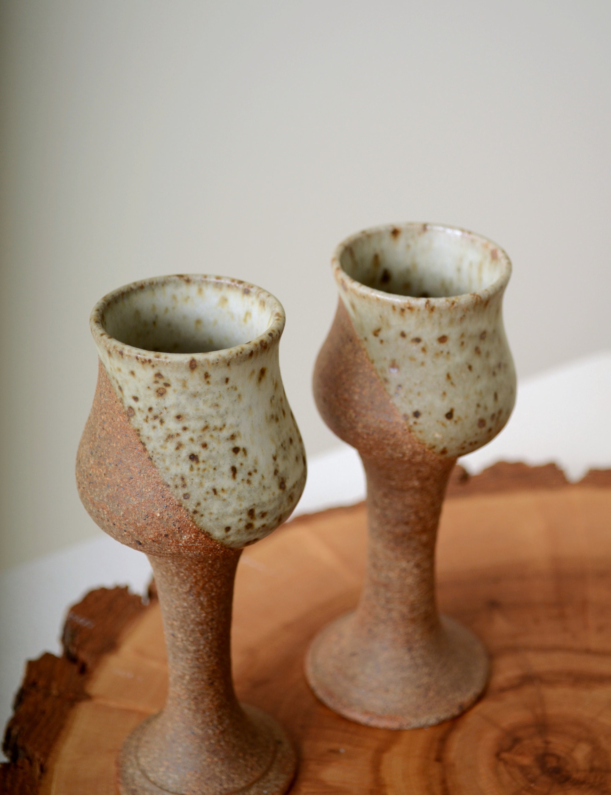Ceramic Stemmed Shot Glasses
