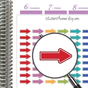 Mini pijlstickers planner functioneel Erin Condren Happy planner regenboog kalenders organisator dagelijks kleine stickers/