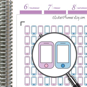 電話プランナー ステッカー ラベル 電話ライフプランナー Erin Condren ハッピープランナー 毎日ステッカー 学校 ( i7 )