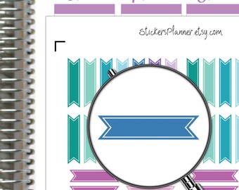 blank Flags Stickers Label Planner Functional Die Cut Erin Condren Happy Life Planner Rainbow ib26-2