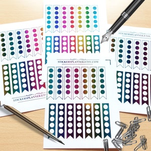 Stickers FOIL Planner Stickers liste de contrôle Stickers organisateur arc-en-ciel Happy Planner déjoués