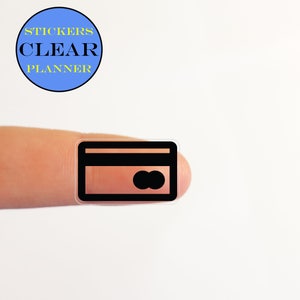 KLARE Kreditkarte Symbol Aufkleber Planer Bill Aufkleber Transparent Erin Condren Veranstalter alltägliche Aufkleber