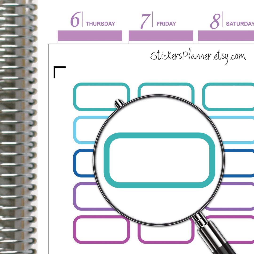 Quarter Boxes Stickers Box Planner Everyday Rainbow Erin Condren Happy ...