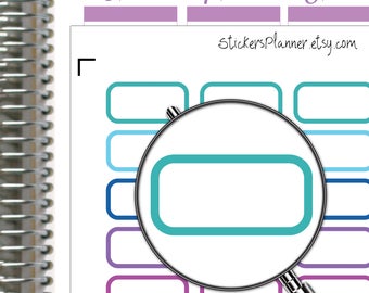 Quarter Boxes Stickers Box Planner Everyday Rainbow Erin Condren Happy Planner Functional Planner (ib13-2)