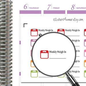 Adesivi per bilance Planner Perdita di peso Fitness Icon Erin Condren pianificazione Adesivi per pesarsi