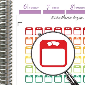 Adesivi per bilance arcobaleno Planner Fitness Icon Erin Condren Adesivi per la perdita di peso organizer i70