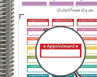 Appointment Stickers Appointment Planner Stickers for Erin Condren Planner Happy Planner Functional Planner Appointment Box Stickers (n1c)