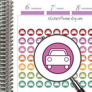 Autopictogrammen Stickers Planner Betaling voor Erin Condren Happy planner Stickers Rainbow Road Trip Stickers organizer