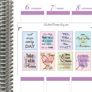 8 inspirerende stickers etiketten motiverende planner dagboek kalenders Erin Condren planner quotes Happy planner (ib10-2
