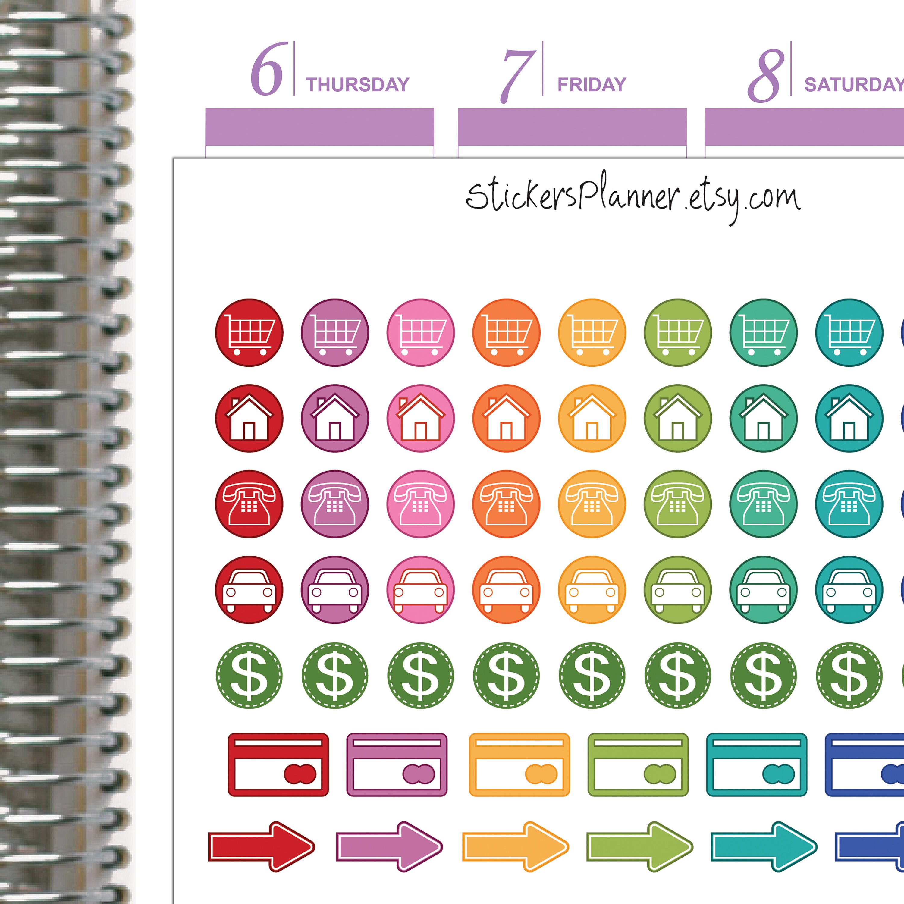 Weekly Planner Weekly Stickers Planner Stickers for Erin | Etsy
