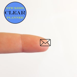 HELDERE Letterpictogrammen Stickers Planner Transparante Happy Planner Envelop Stickers Post (i55CER)