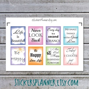 Inspirerende stickers dagboek motiverende planner citaten etiketten Erin Condren (ib11-2