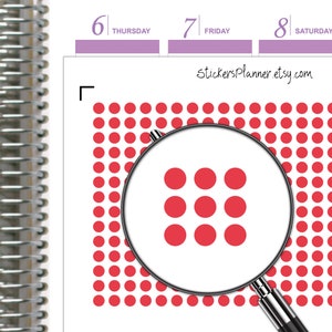 mini Red Dot Circles planner stickers ronde Erin Condren planner Happy Planne stickers (ic1K)